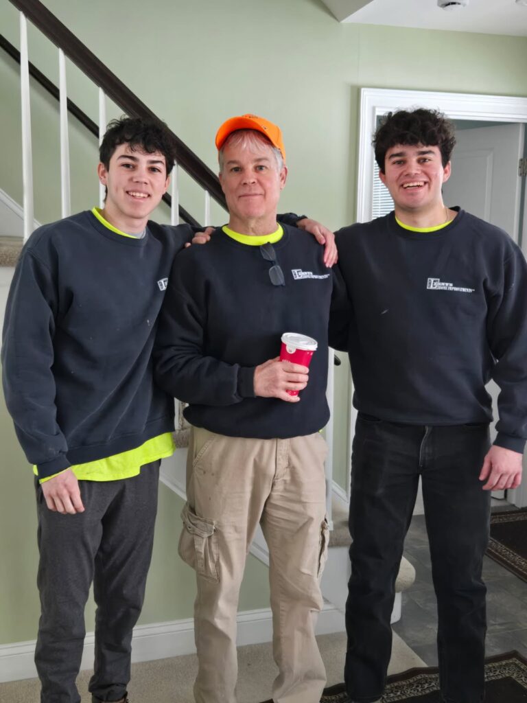 Lenny and family working on home improvement projects – About Us at Lenny’s Home Improvements Inc. in Middlesex County